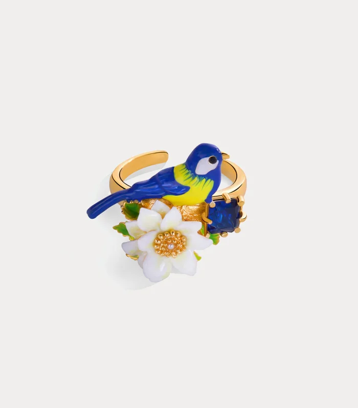 Charming Avian Bloom Ring