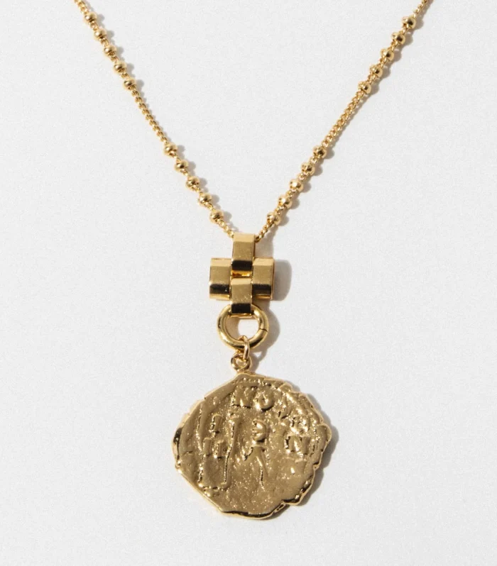 Elegant Antique Coin Pendant Necklace