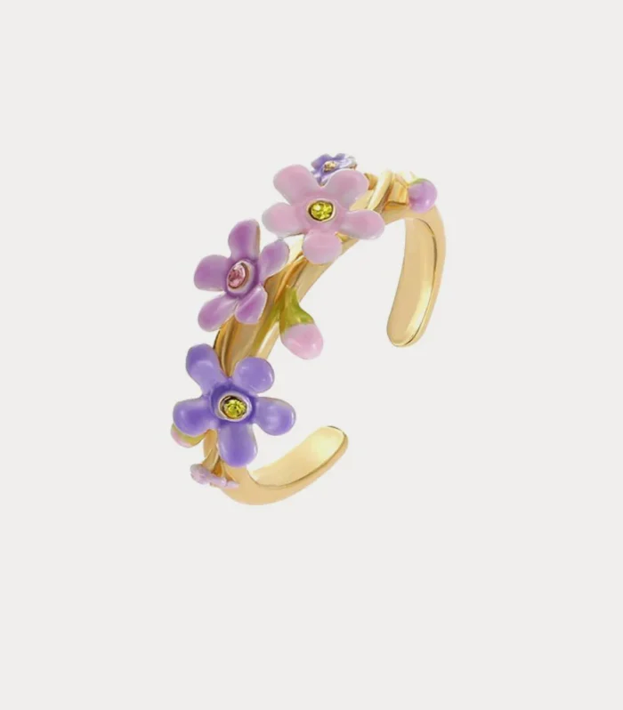 Charming Floral Petal Ring
