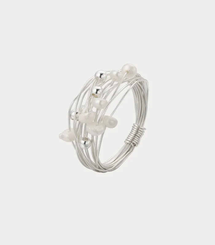 Elegant Multistrand Bead Ring